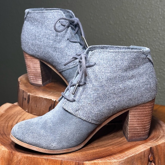 Toms Shoes - TOMS Lunata Suede Wool Booties